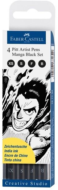 Faber-Castell Pisaki do rysowania mangi Pitt Artist, 4 szt. (167132 FC)