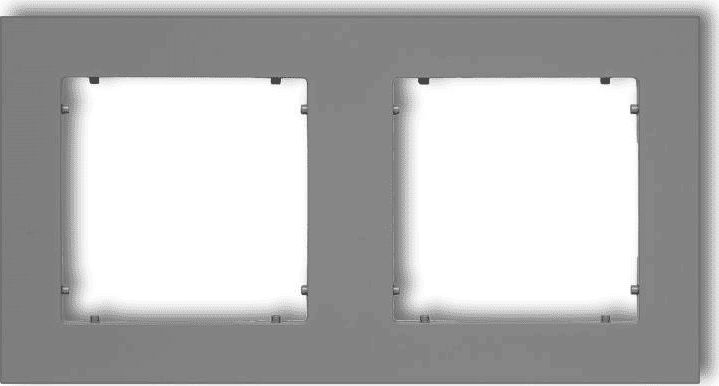 Karlik MINI Ramka podwójna szary mat (27MR-2)