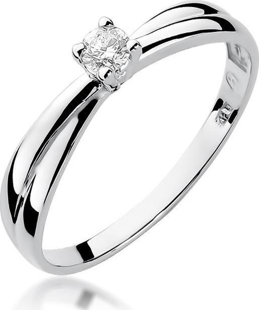 Best Diamonds złoty pierścionek z brylantem 0.10ct 22