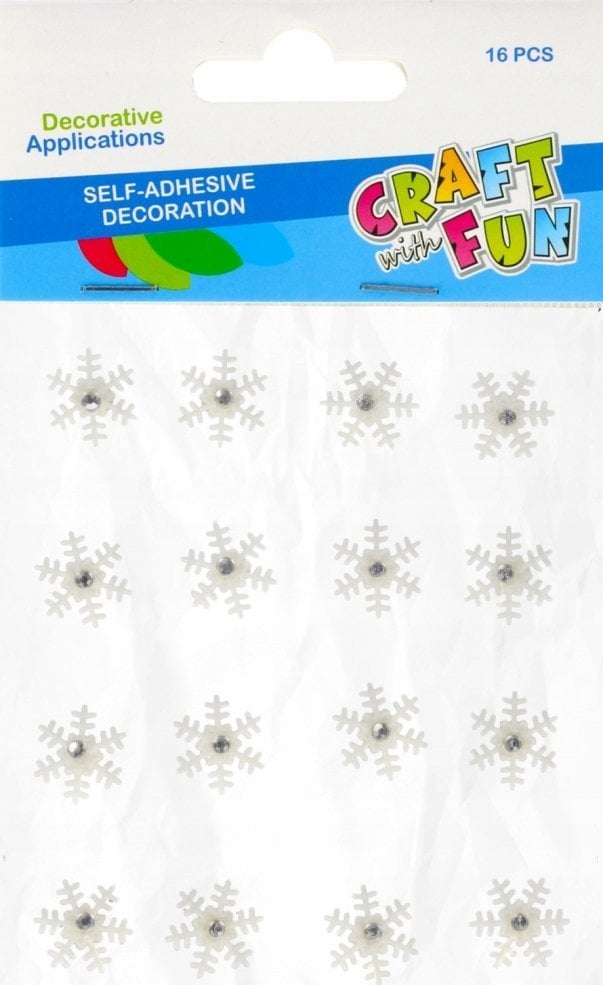 Craft with Fun OZDOBA BN GWIAZDKI SPRZYL BIA 1,7CM 16SZT CF 12/