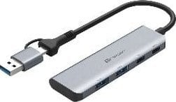 HUB USB Tracer ADAPTER TRACER A-5, USB Type-C do USB-A, 2x USB-A + 2x USB-C