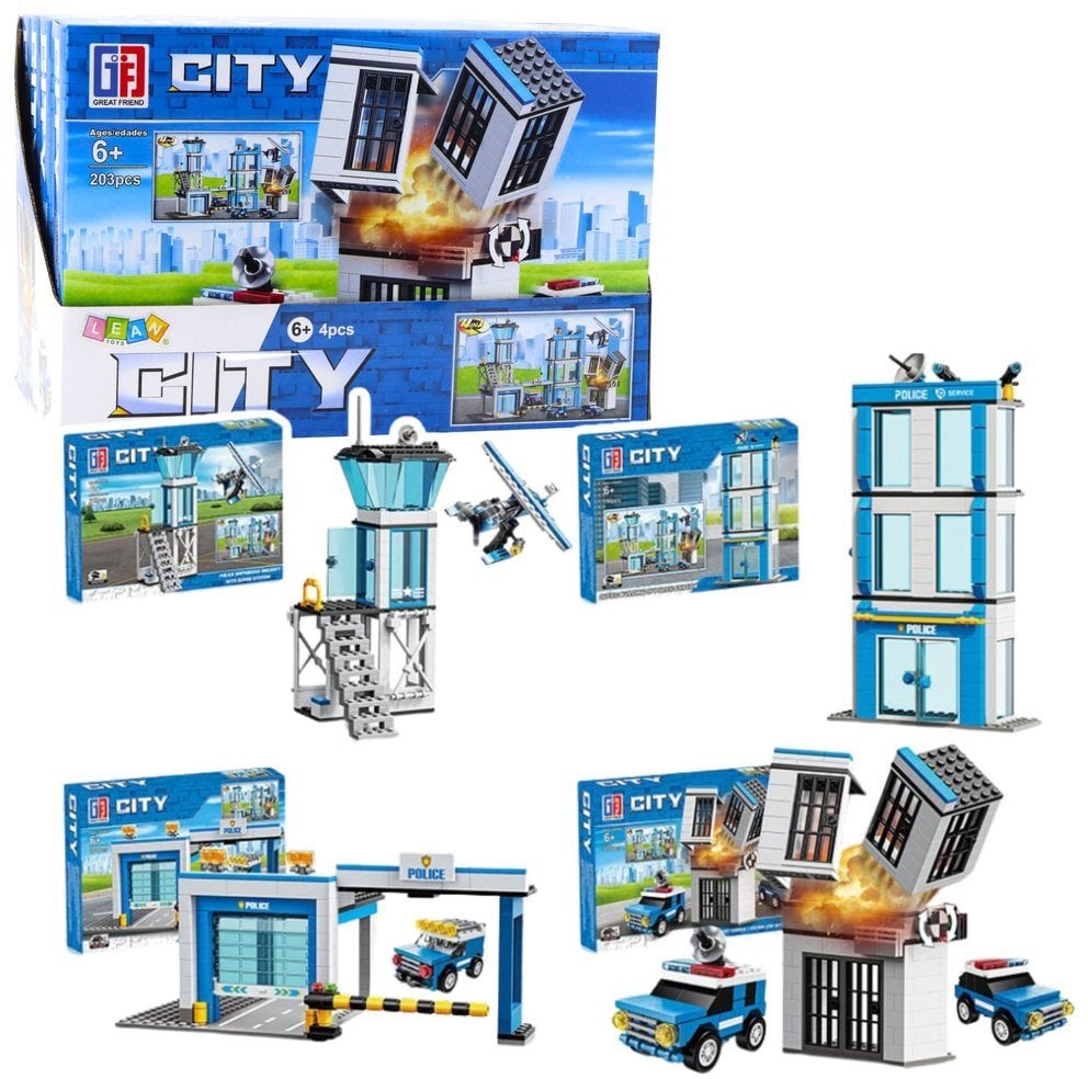 Klocki Konstrukcyjne Budynki Komisariatu Policji 190-213 el. LEAN Toys