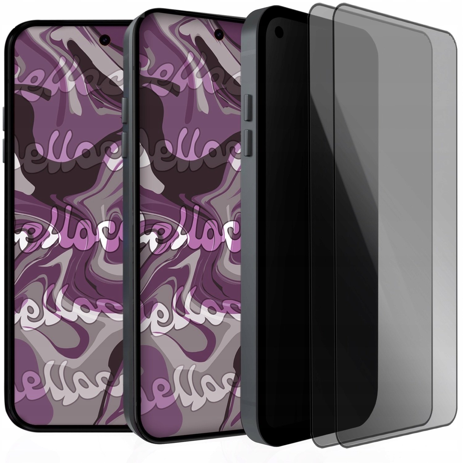 Hello Case [2-pak] Szkło Hartowane Do OnePlus 12 (Curved, anty-szpiegowskie, ochronne)