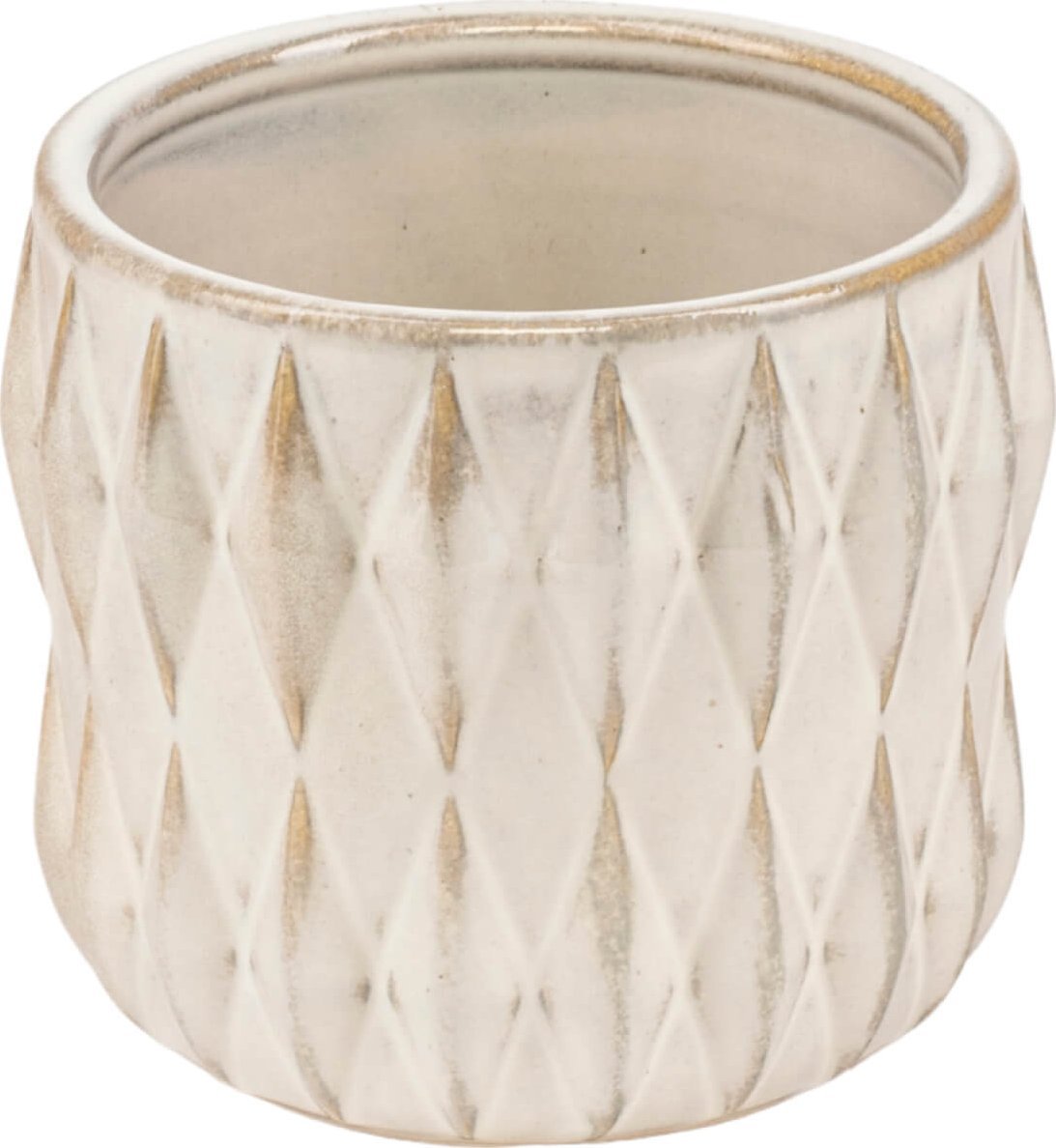 Direct Home and Garden Osłonka ceramiczna ONDAS kremowa