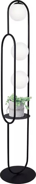 Lampa podłogowa Lumes Nowoczesna lampa stojąca z półką - S824-Lemoni