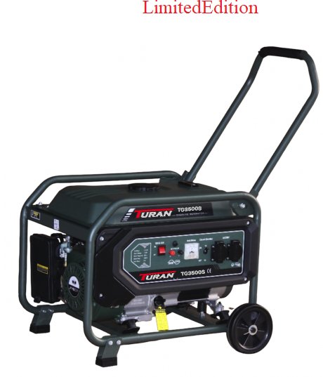Benzininis generatorius Turan TG3500S LimitedEdition, 3,0 kW Max, AVR, 230 V/12 V