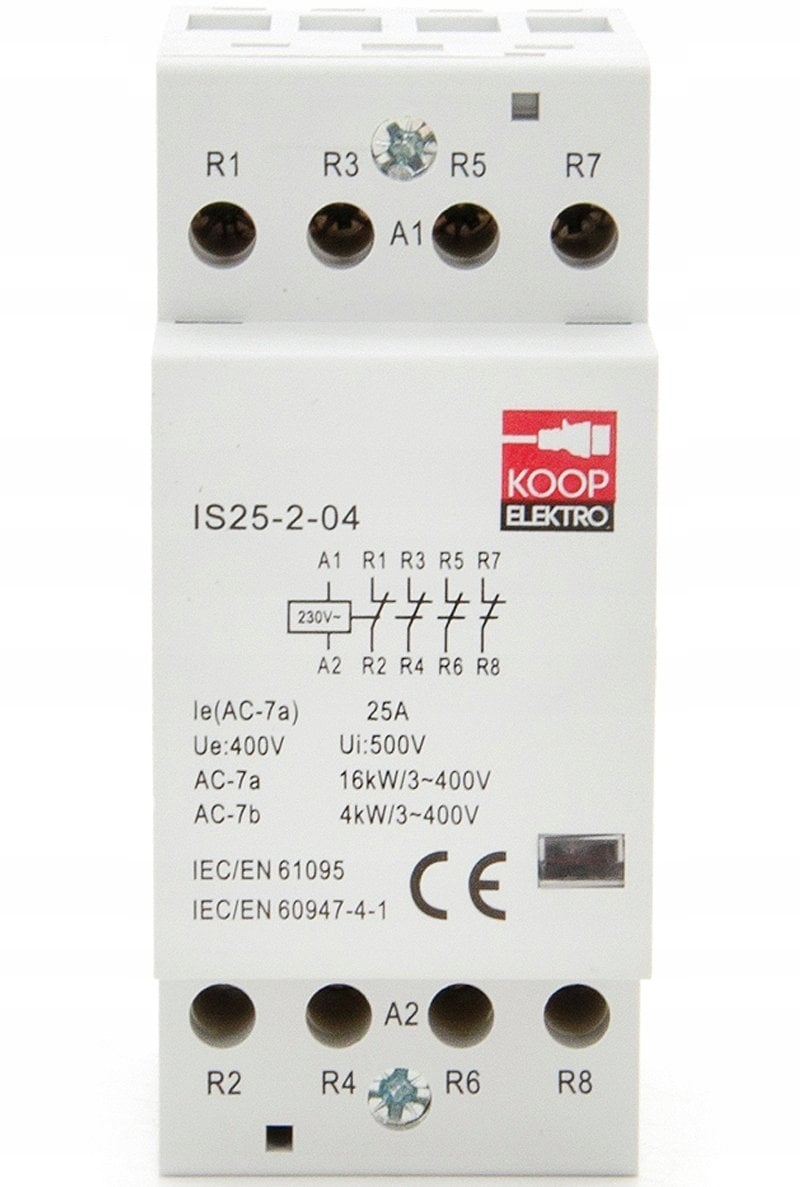 Stycznik modułowy 25-04 25A 4NC 230V 2P 3-FAZ IS25-2-04