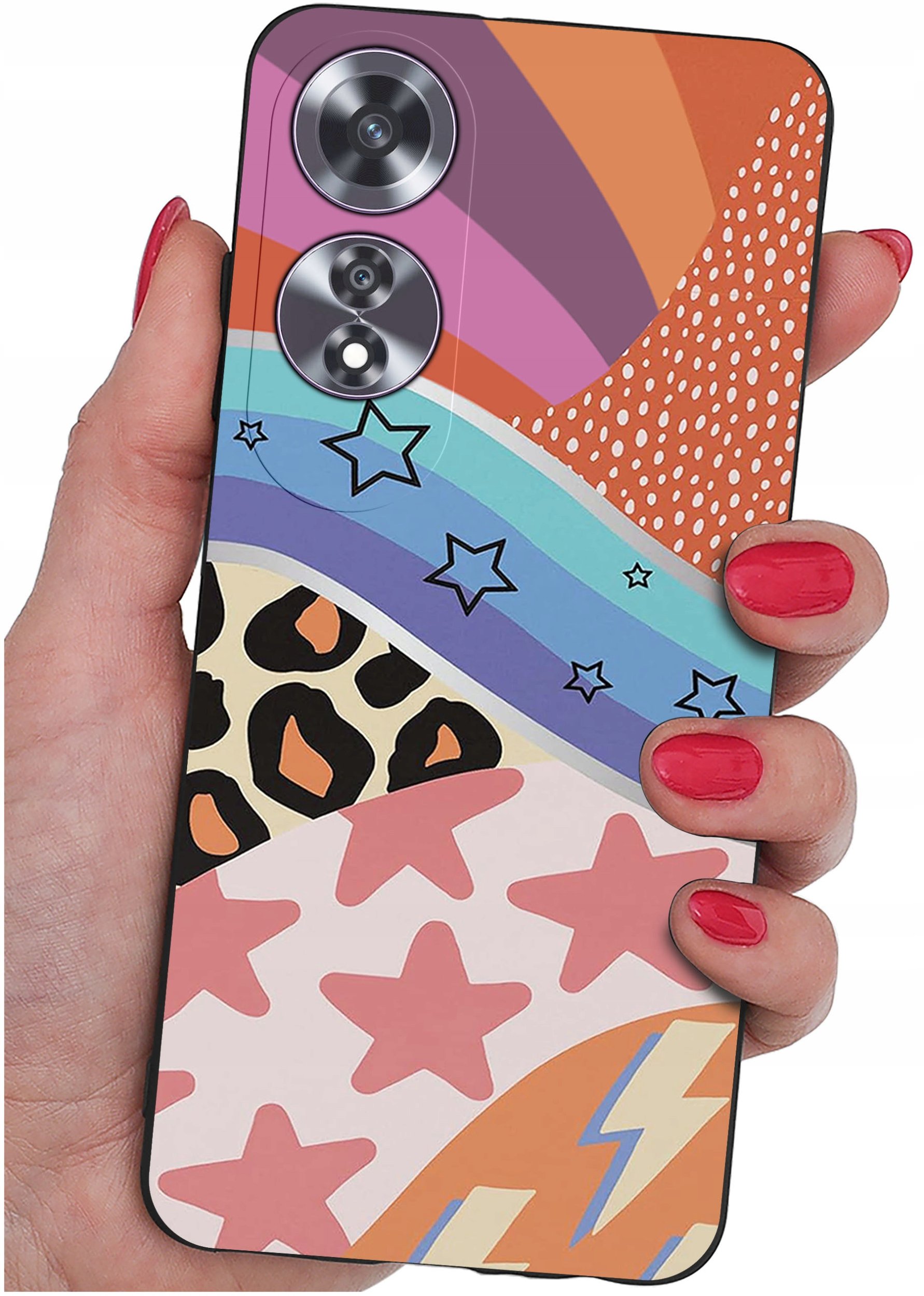 Etui do Oppo A60 4G WZORY |SILIKONOWE MATT CASE + SZKŁO 9H