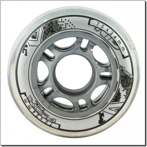 Nils Extreme PU 70x24 82A czarne kółka (4 szt.) (16-30-002)