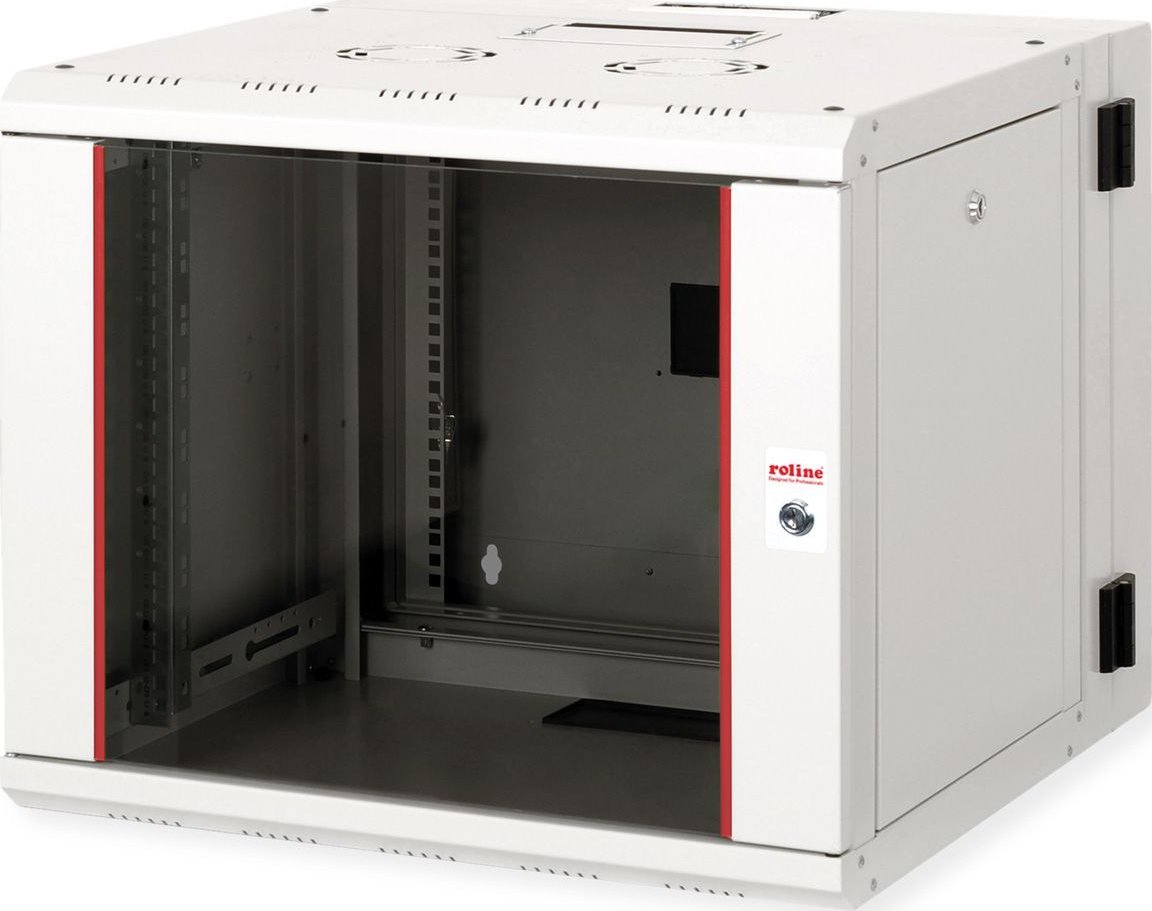 ROLINE Wandgeh�use Pro 48,26cm 19Zoll 9 HE 600x600 BxT zweiteilig schwenkbar grau