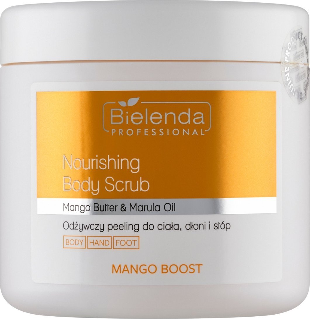 Bielenda Professional Mango boost odżywczy peeling do ciała dłoni i stóp 550g