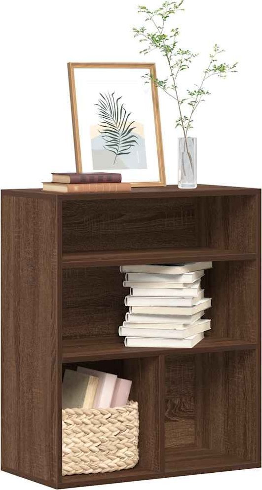 vidaXL Regał na książki, brązowy dąb, materiał drewnopochodny