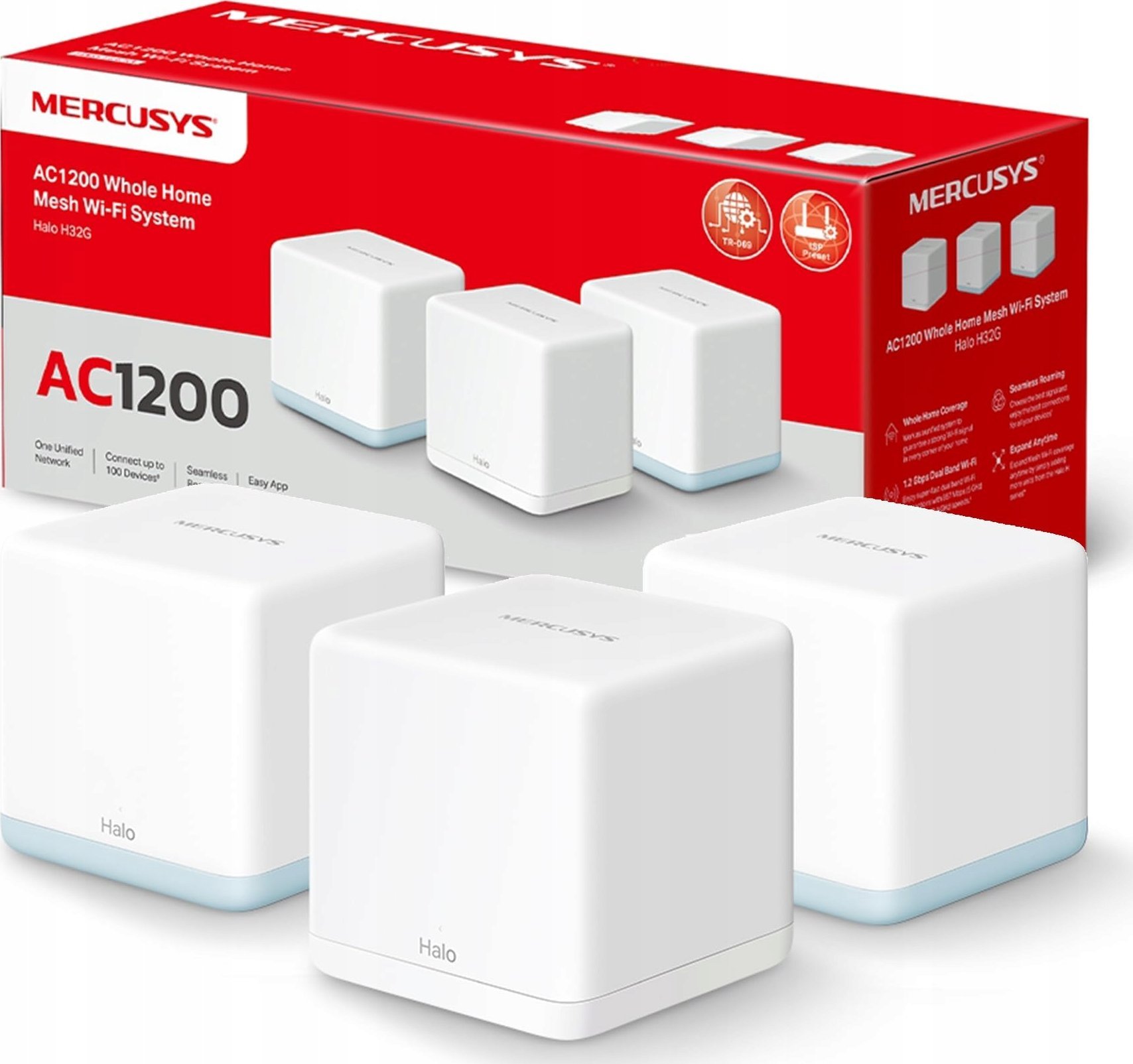 Access Point TP-Link Mercusys Halo H1200G(2-pack) AC1200 Mesh-System Wi-Fi