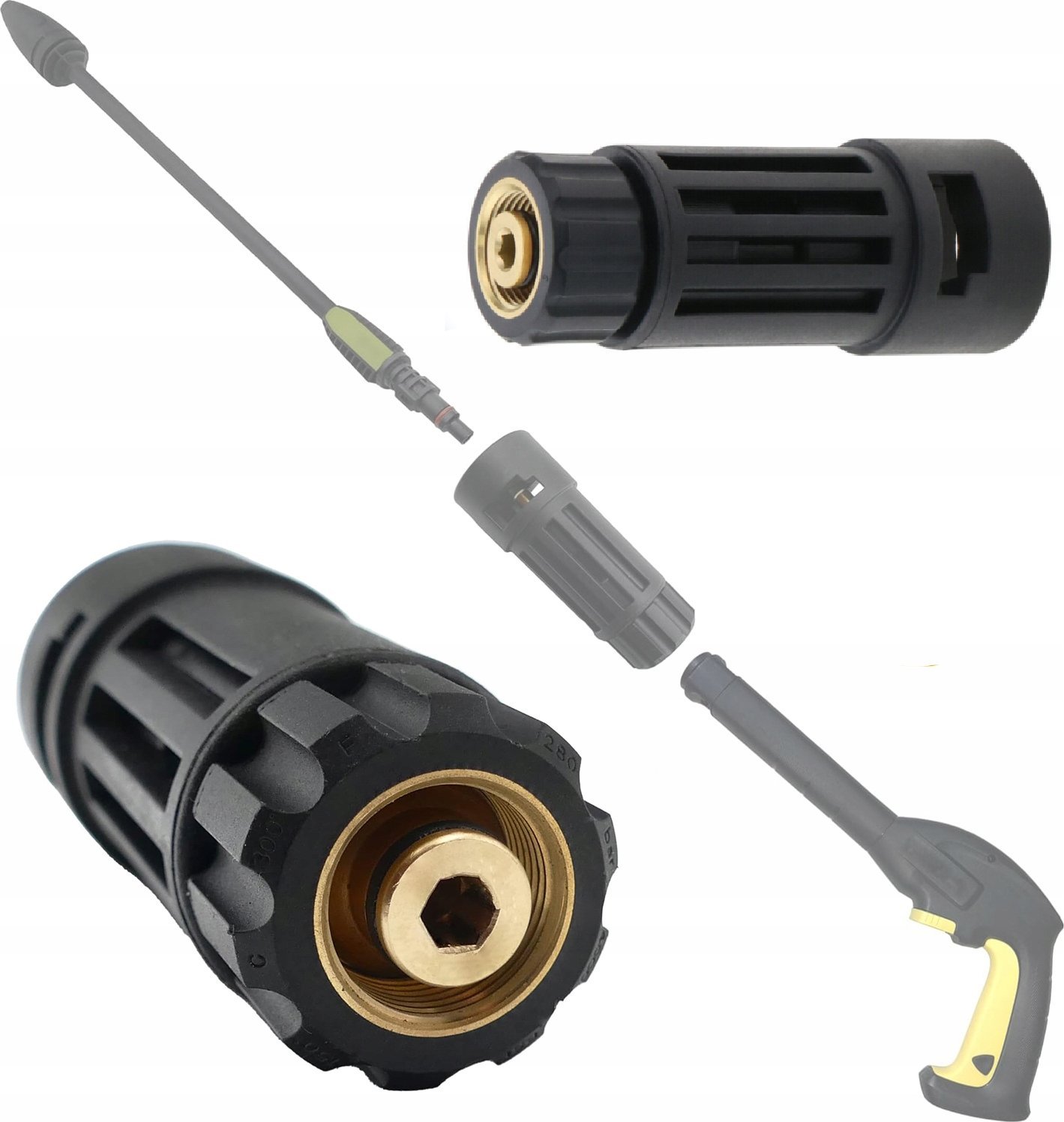 Rosfix ADAPTER PRZEJŚCIÓWKA DO KARCHER HD HDS DO AKCESORIÓW K BAYONET SZCZOTKA HQ