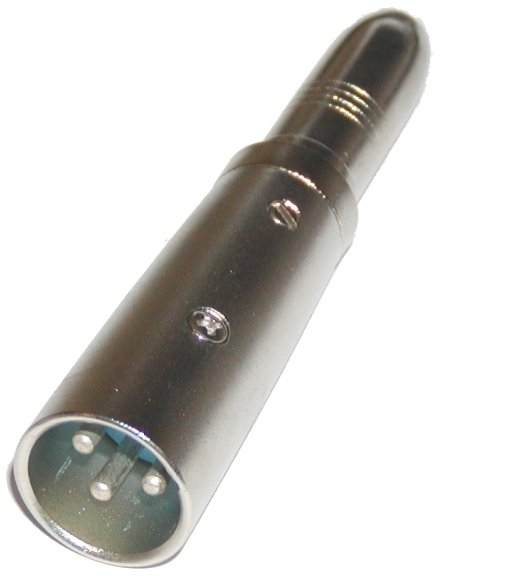 Redukcja wtyk XLR mski gniazdo JACK 6.3mm mono me