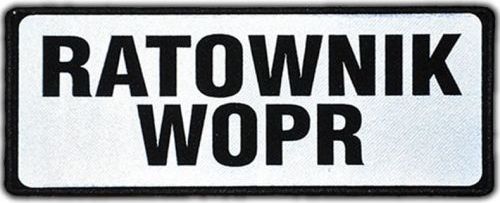 Polska Firma Emblemat RATOWNIK WOPR odblaskowy na rzepie 13 x 5 cm NOWY