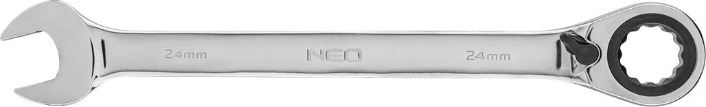 Neo Klucze oczkowe (Klucz płasko-oczkowy z grzechotką i przełącznikiem 24 mm)