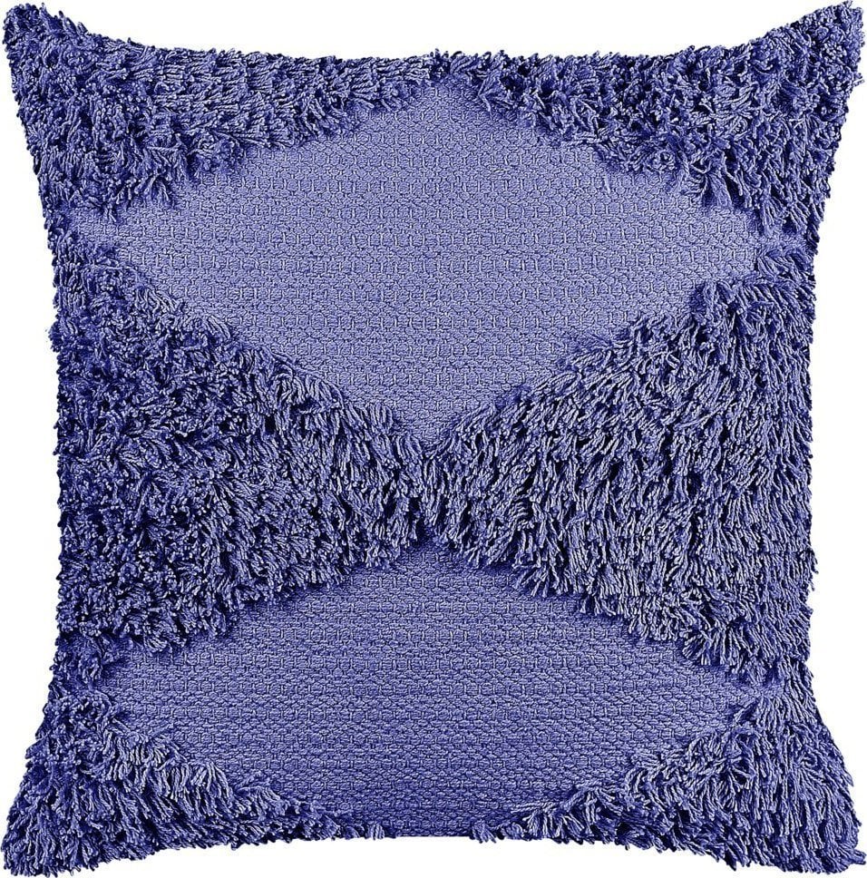 Beliani Poduszka dekoracyjna bawełniana tuftowana 45 x 45 cm fioletowa RHOEO!