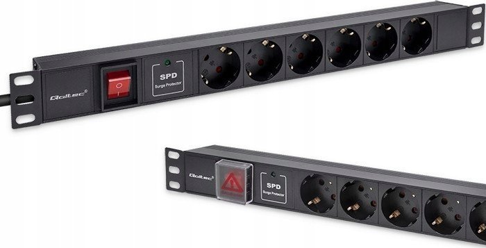 Listwa zasilająca Qoltec Listwa zasilająca Qoltec PDU do RACK 19" | 1U | 16A | 6xSCHUKO | 1.8m