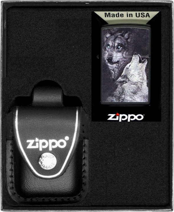 Zestaw ZIPPO Zapalniczka WOLVES Prezentowy No3