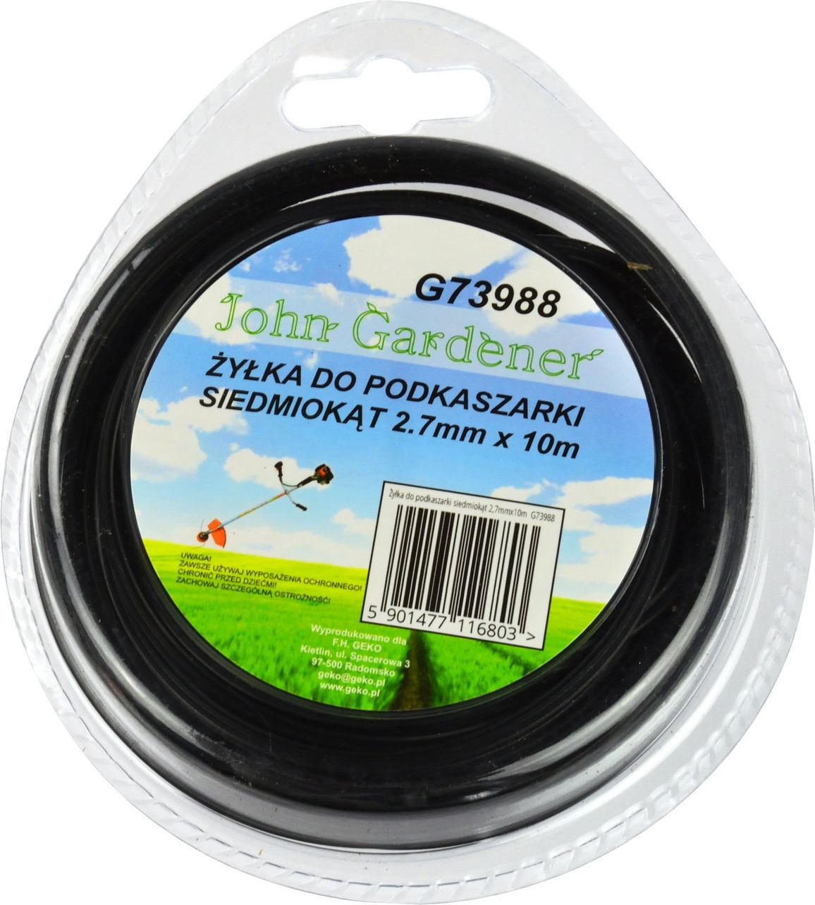 Geko Żyłka do podkaszarki siedmiokąt 2,7mmx10m (120)