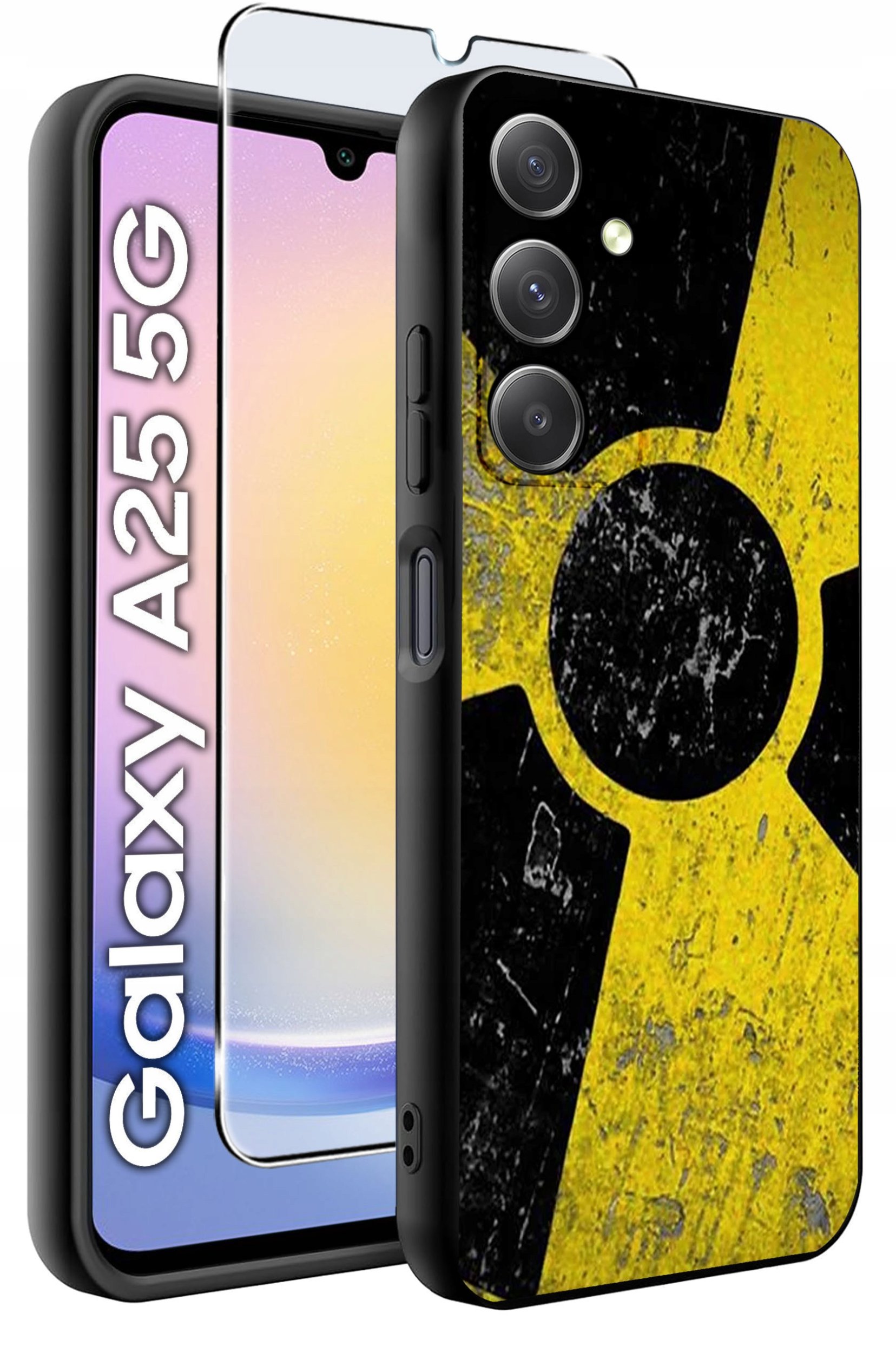 ETUI do Samsung A25 5G WZORY | SILIKONOWE MATT CASE + SZKŁO HARTOWANE 9H