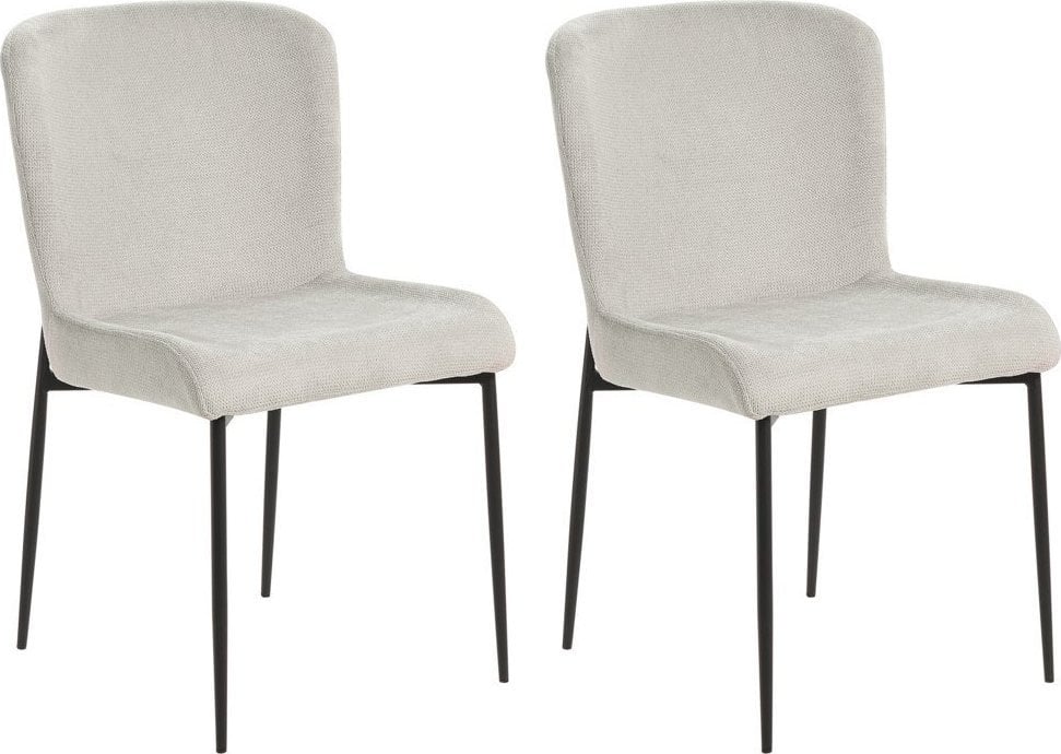 Beliani Zestaw 2 krzeseł do jadalni szary ADA