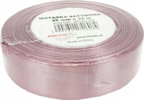 Wstążka satynowa ciemny róż 25mm x 32m