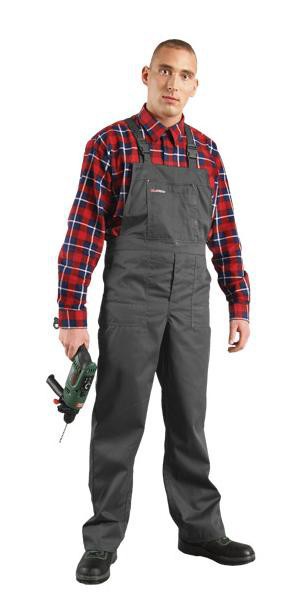 Reis Spodnie ochronne ogrodniczki SMS 56 szare