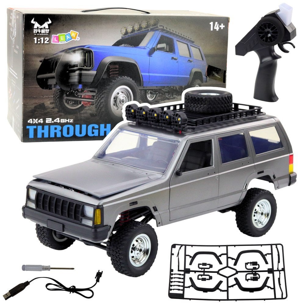 Samochód Terenowy MN78 Zdalnie Sterowany RC Napęd 4x4 Srebrny 1:12 LEAN Toys