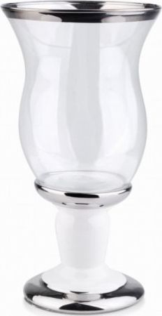 Mondex ŚWIECZNIK CERAMICZNY SREBRNY RITA HTRD9738