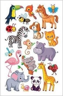 Tatuaż zwierzęta 8,5x13cm