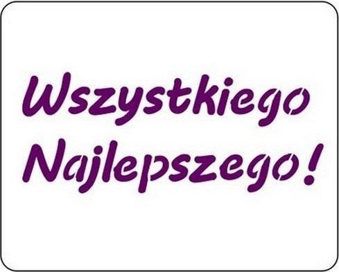 Szablon zmywalny Wszystkiego Najlepszego 12x15cm