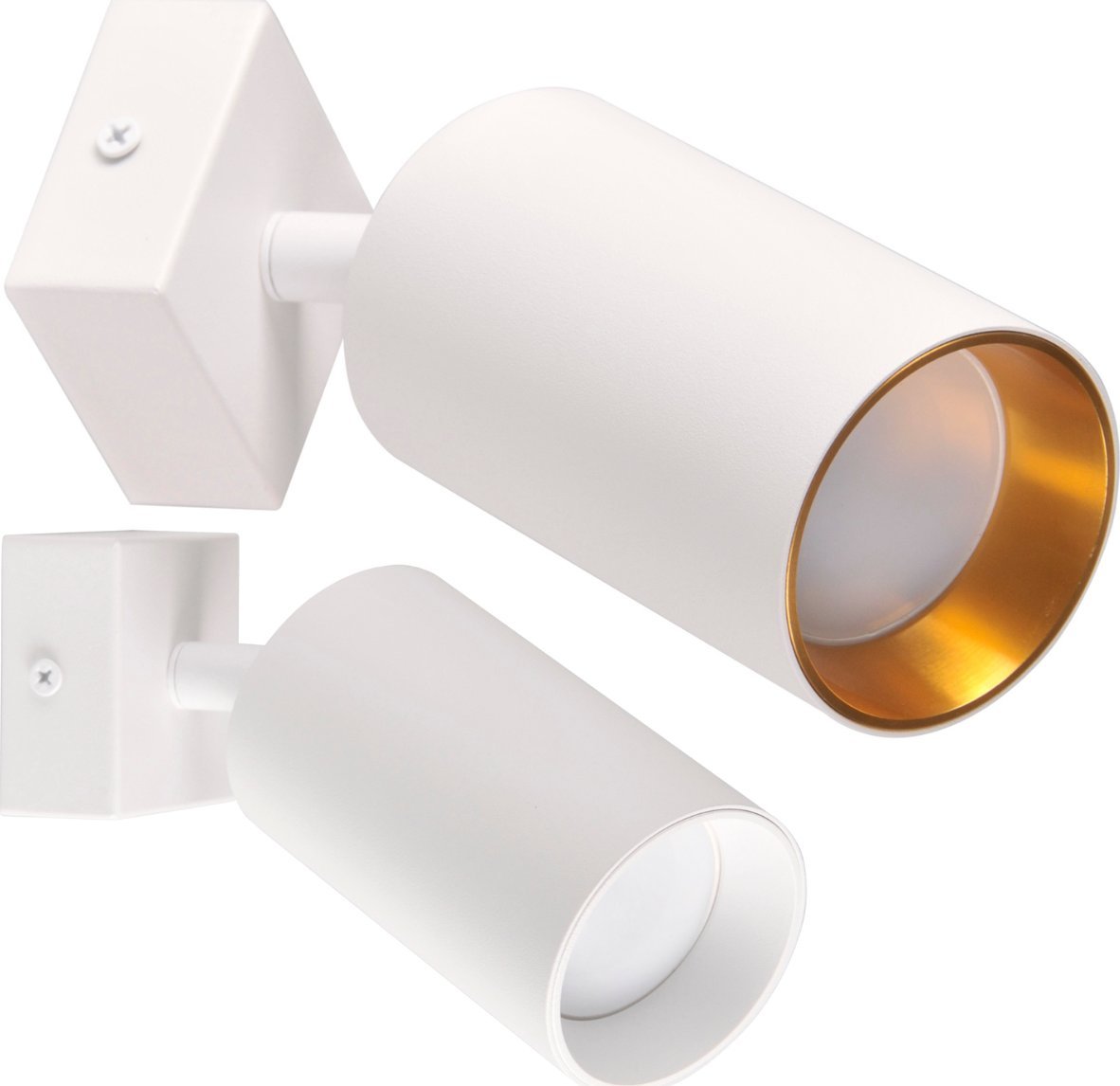 Lampa sufitowa Sanico Lampa ścienno-sufitowa Polux Maribel 1xGU10 biało-złota + biały