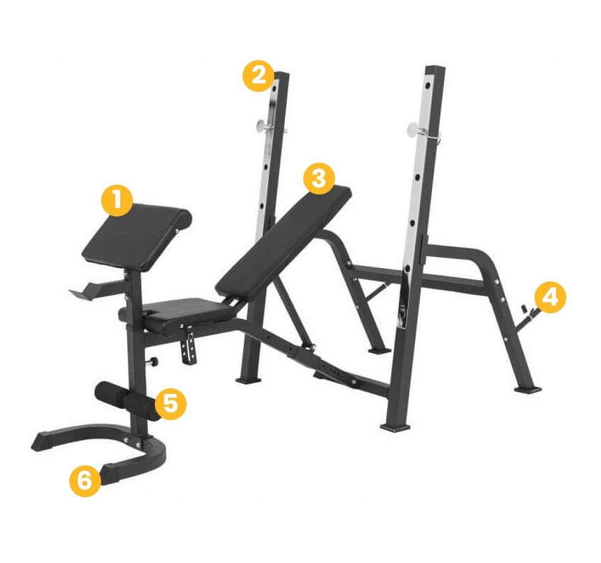 Ławka pod sztangę + modlitewnik i stojaki