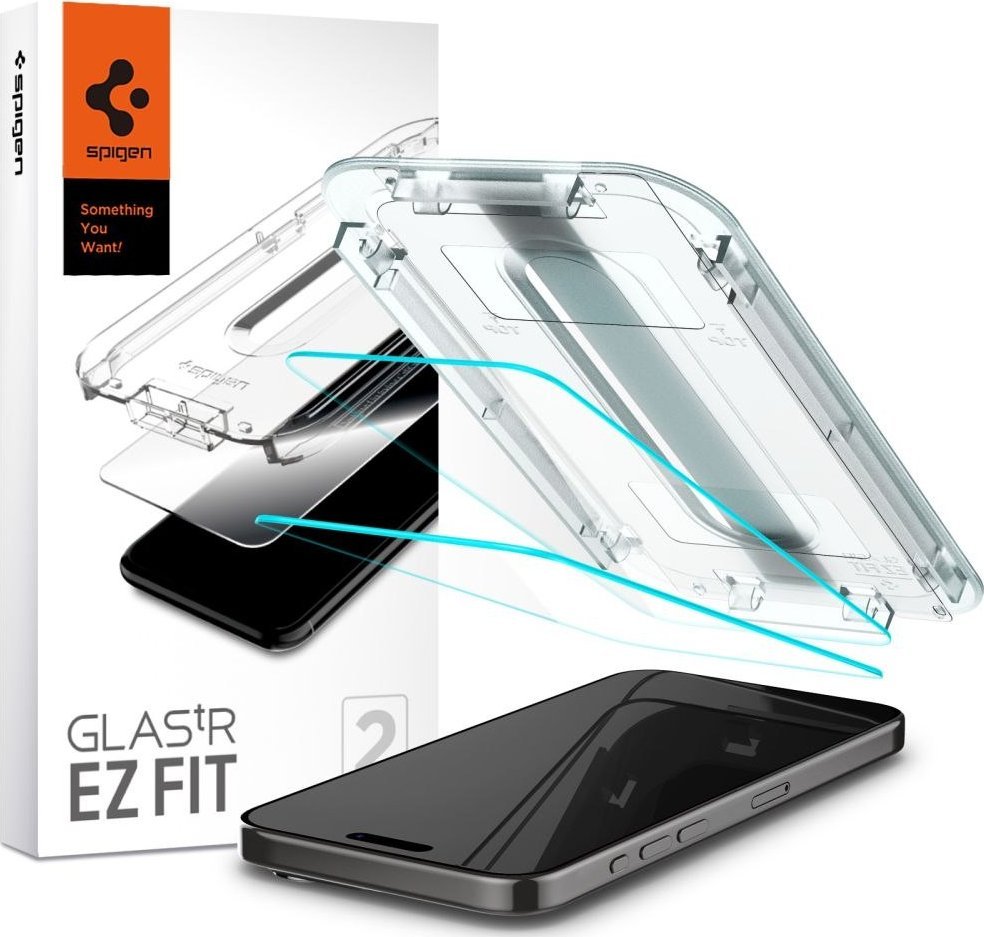 Braders Szkło Hartowane Spigen Glas.tr Ez Fit 2-pack Iphone 15 Pro Braders