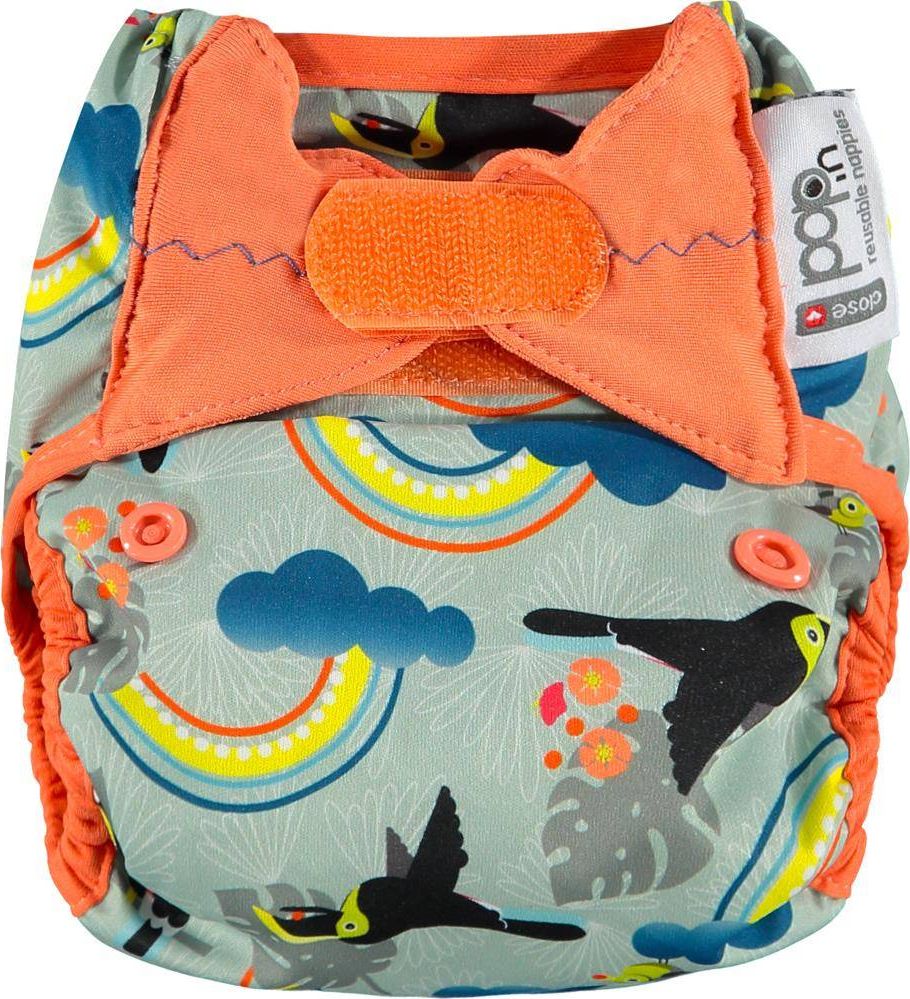 Close Caboo Otulacz, pieluszka wielorazowa z rzepami Toucan 3-16 kg, 1 szt.