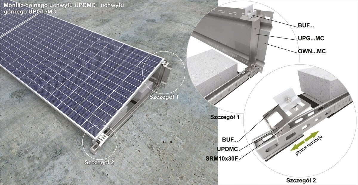 Uchwyt panelu dolny UPDMC 857016