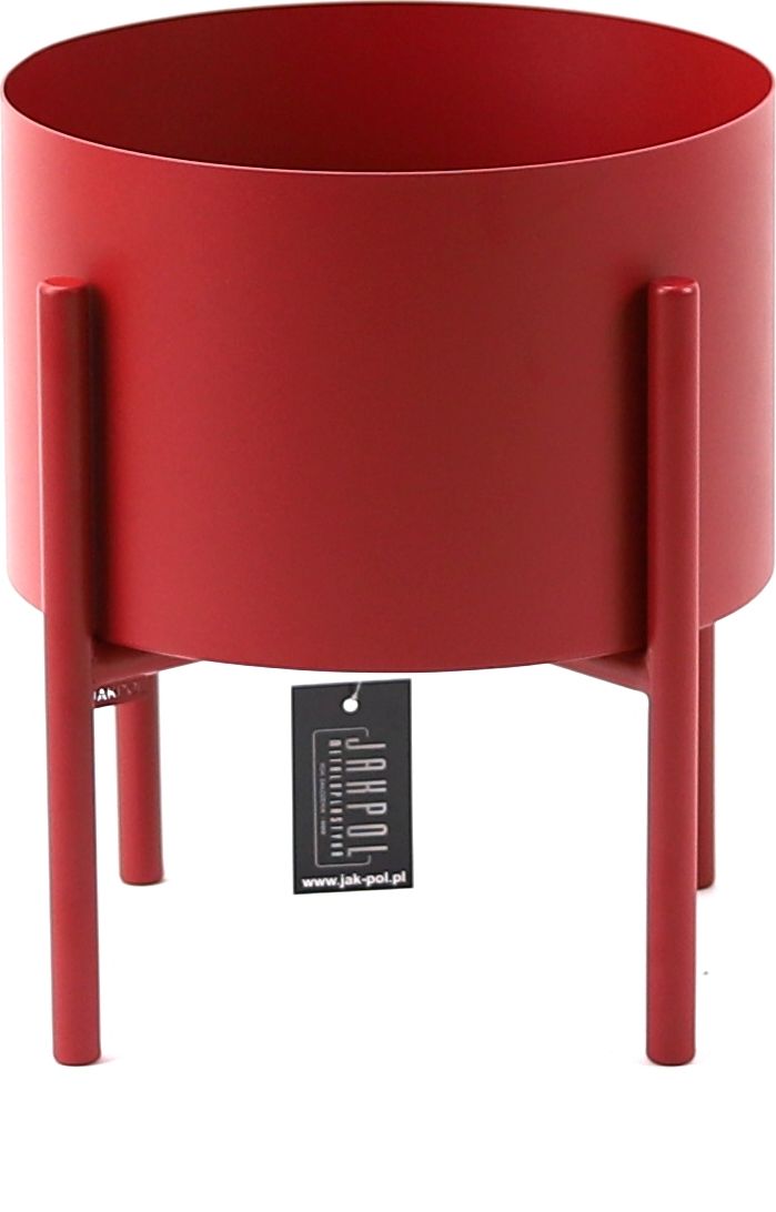 Jakpoldesign Kwietnik Metalowy MOYENE 37cm Bordowy