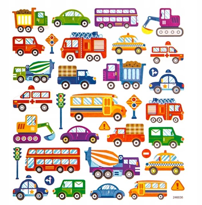Naklejki Pojazdy służb miejskich 35szt