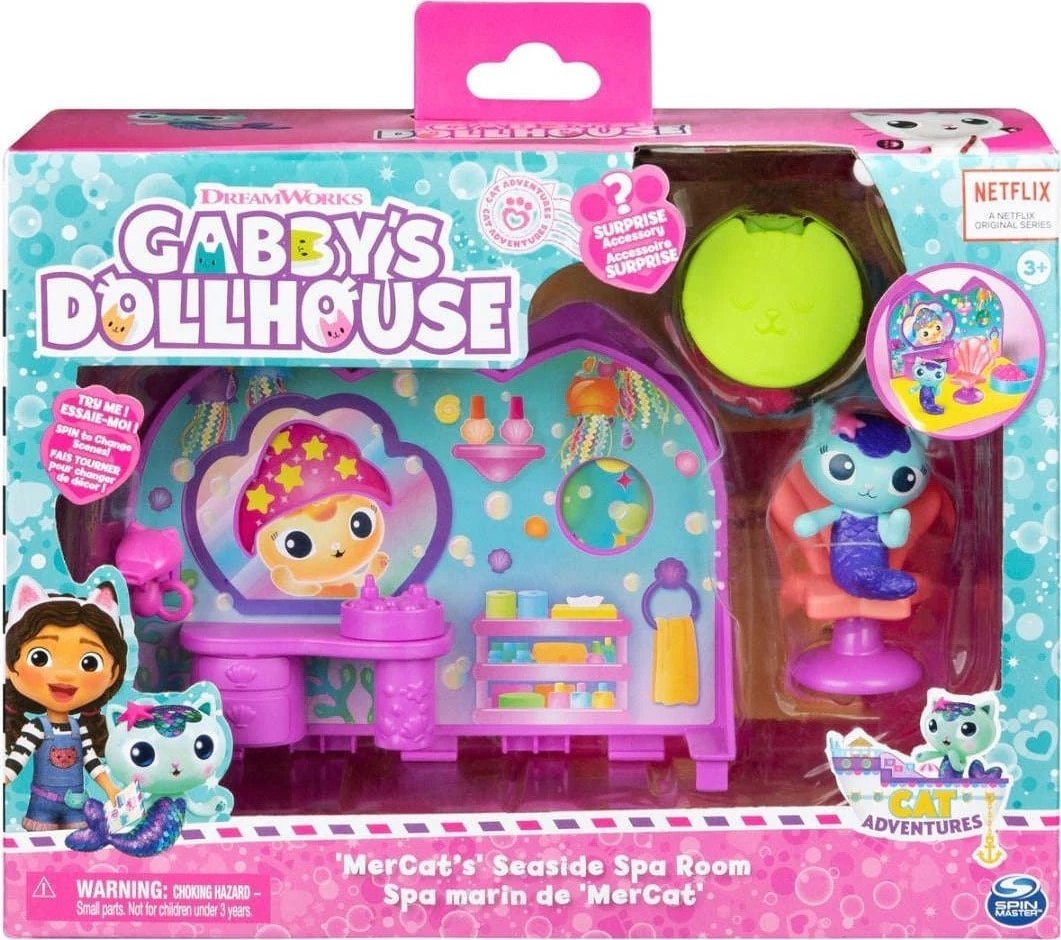 Figurka Spin Master Spin Master Gabby's Dollhouse Deluxe Room Playset - Wellness Room with Meerkat, Play Figure