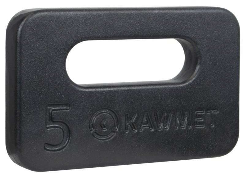 Kawmet Obciążenie Żeliwna płyta treningowa z uchwytem 5 kg