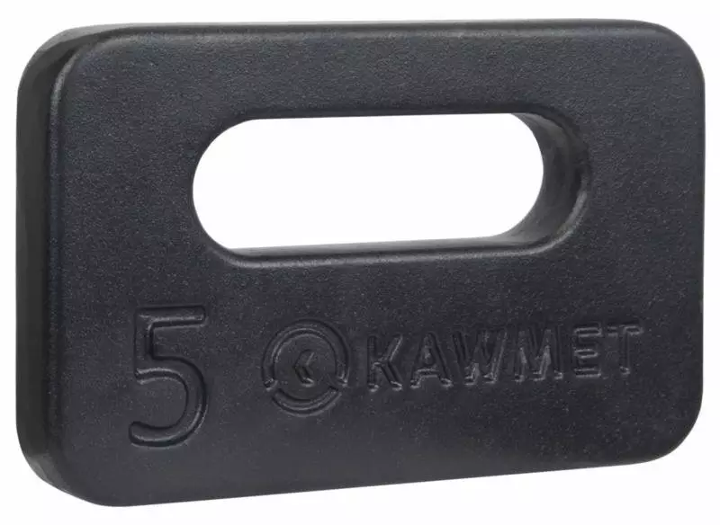 Kawmet Obciążenie Żeliwna płyta treningowa z uchwytem 5 kg
