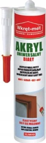 AKRYL UNIWERSALNY UAZ-310-BI KARTUSZ 310 ml BIAŁY WKRĘT-MET KLIMAS