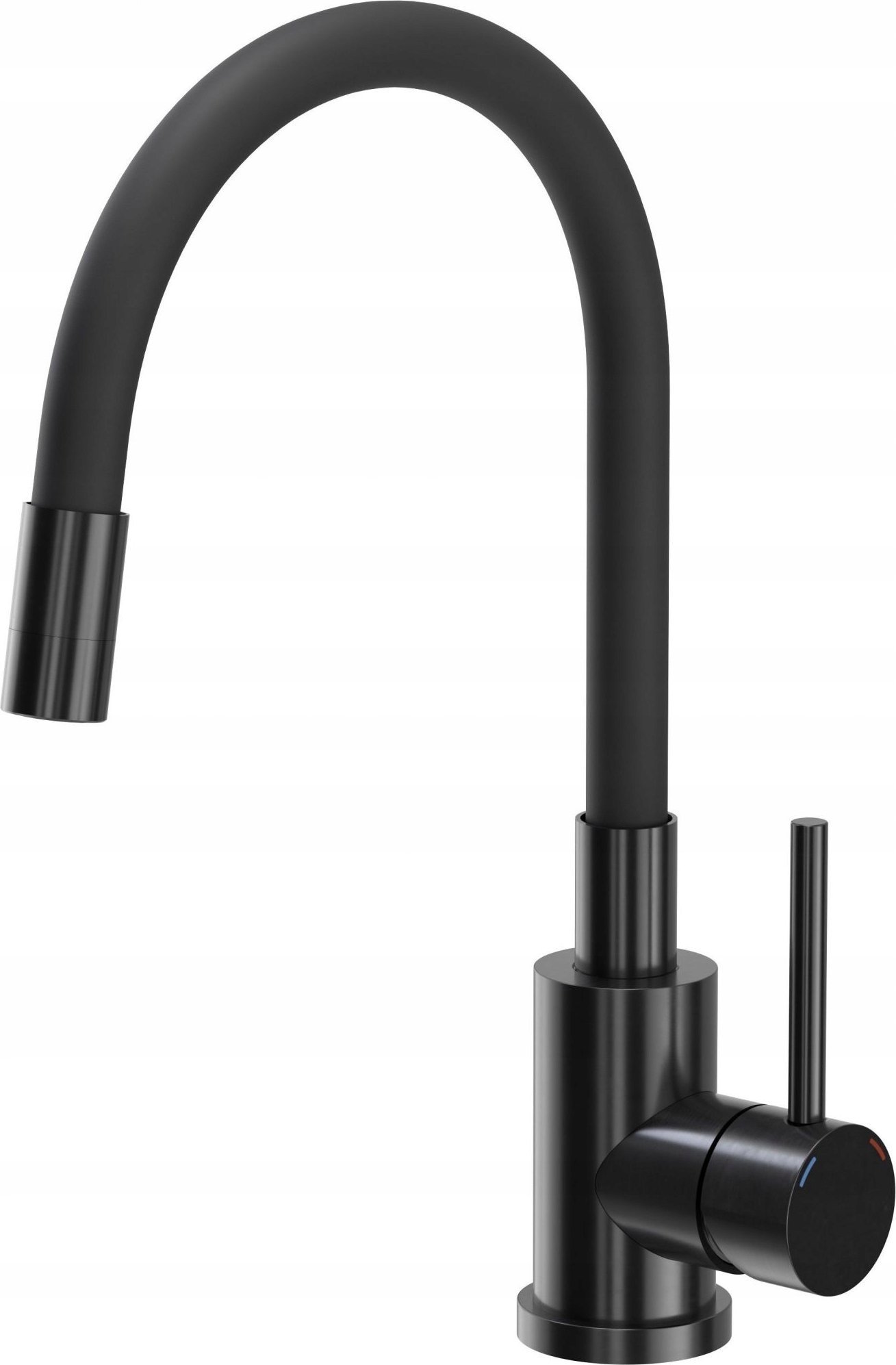 Bateria kuchenna Steiner MAGGIE stalowa bateria kuchenna z elastyczną wylewką, nano PVD black metal