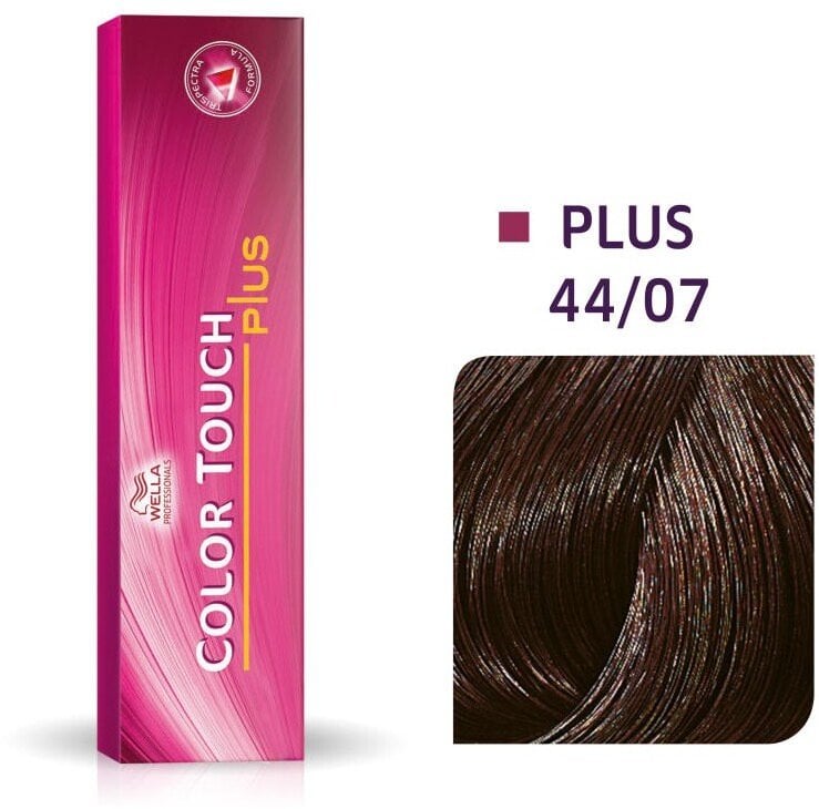 Wella Professionals Wella Professionals, Color Touch Plus, Ammonia-Free, Semi-Permanent Hair Dye, 44/07 Medium Chestnut Intense Natural, 60 ml For Wom