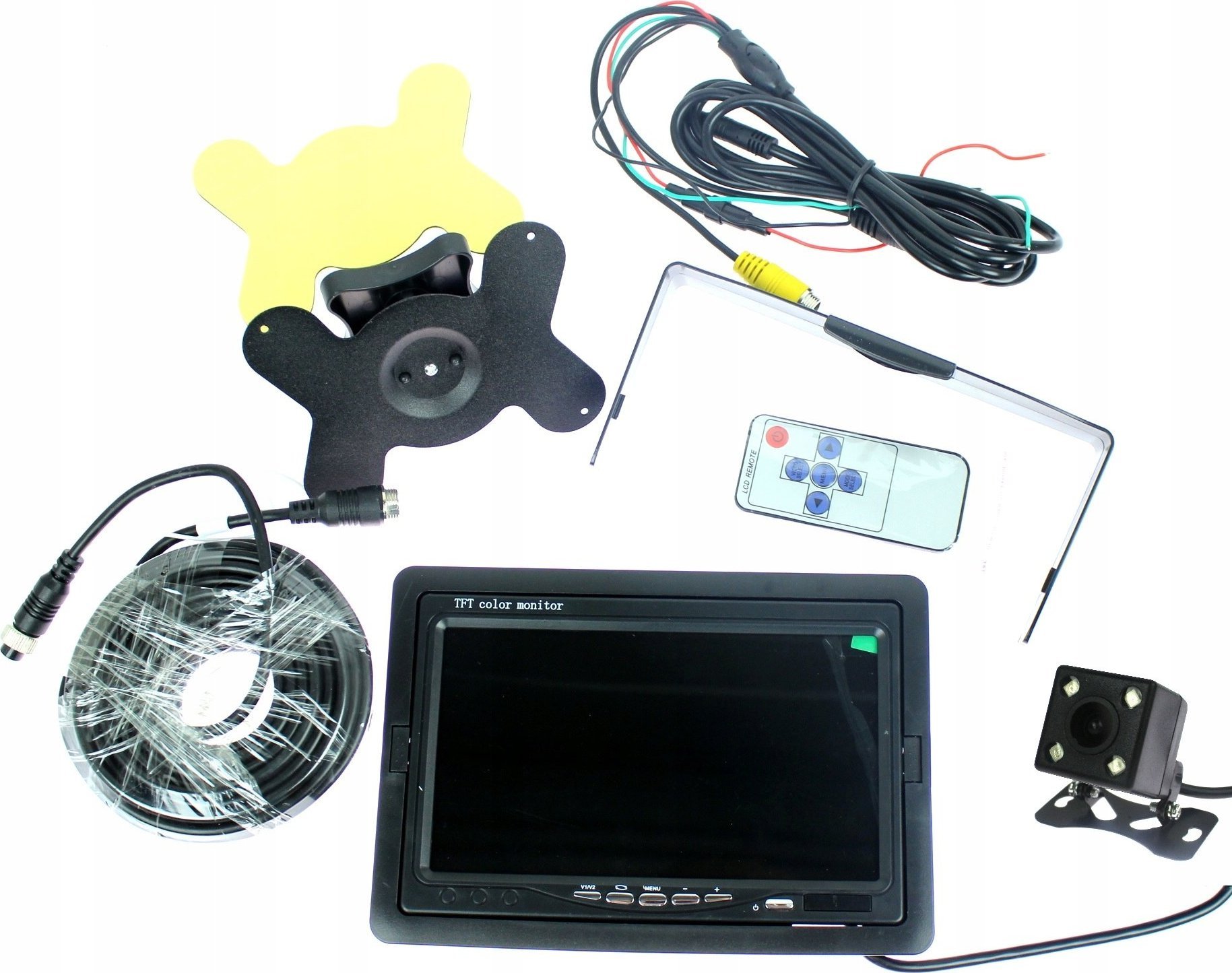 MONITOR 7' CALI + KAMERA COFANIA + KABEL 4PIN 15M