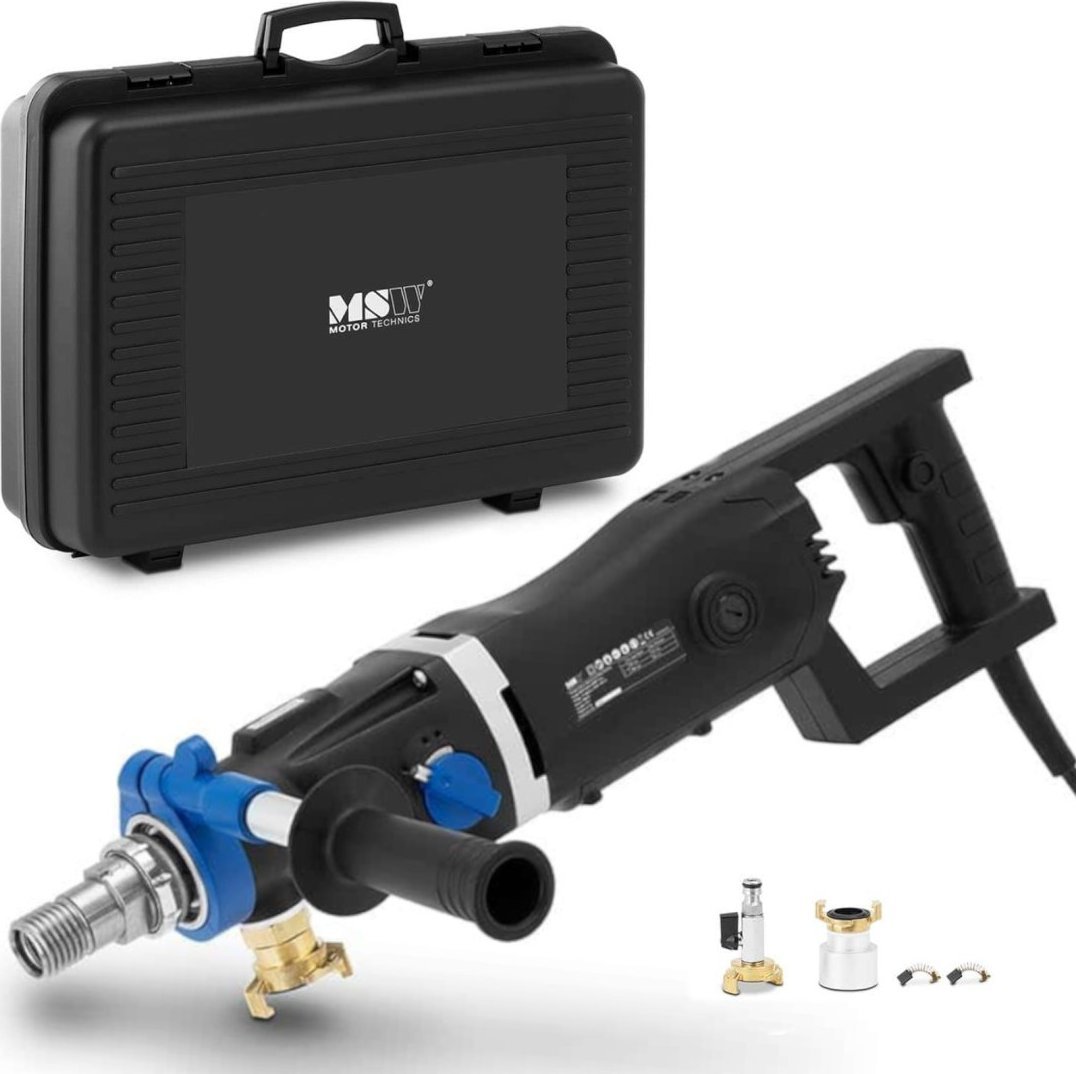 Wiertarka MSW Wiertnica otwornica diamentowa do betonu 1300 obr./min 2200 W - zestaw