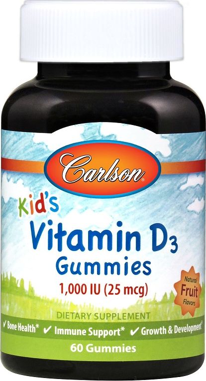 Carlson Labs Carlson Labs - Kid's Vitamin D3 Gummies 1000 IU, 60 żelek
