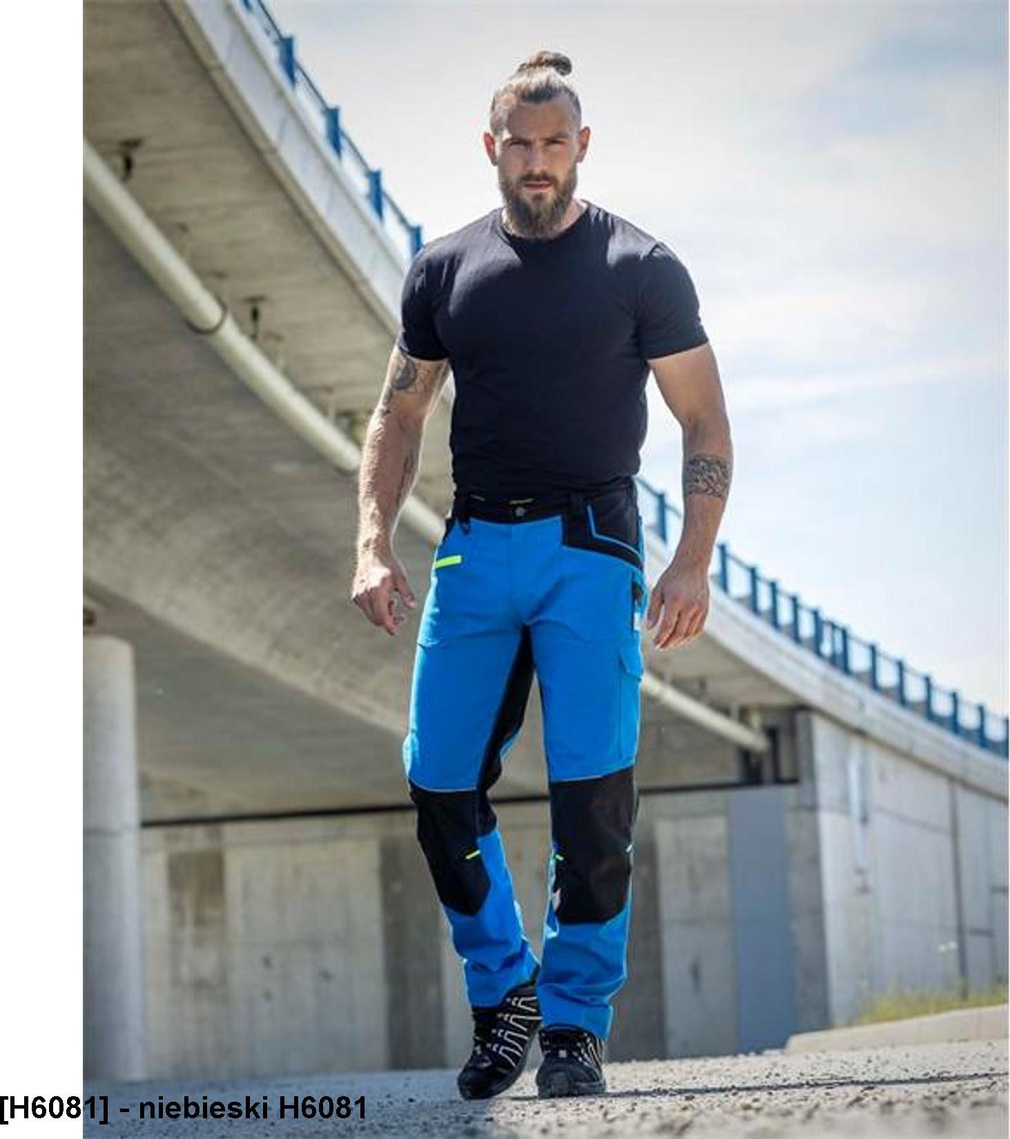 Ardon ARDON 4Xstretch - spodnie robocze pas stretch, 7 kieszeni: na składaną miarkę, śrubokręt, nóż + na nakolanniki, d-ring, - niebieski H6081 46